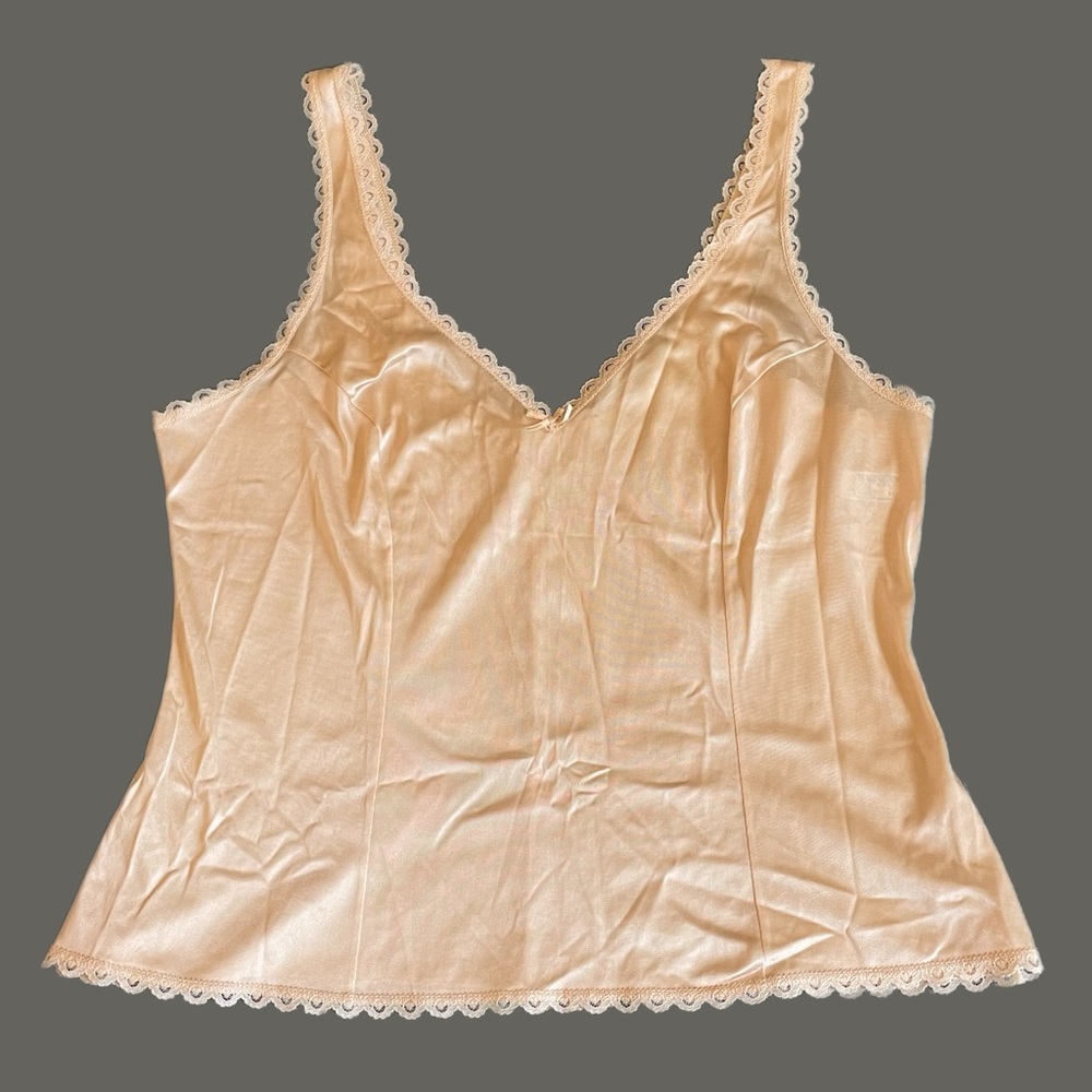1980s Vintage Lace-Trimmed Camisole